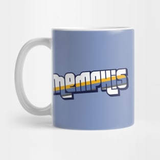 Retro Memphis Word Art with Stripes Mug